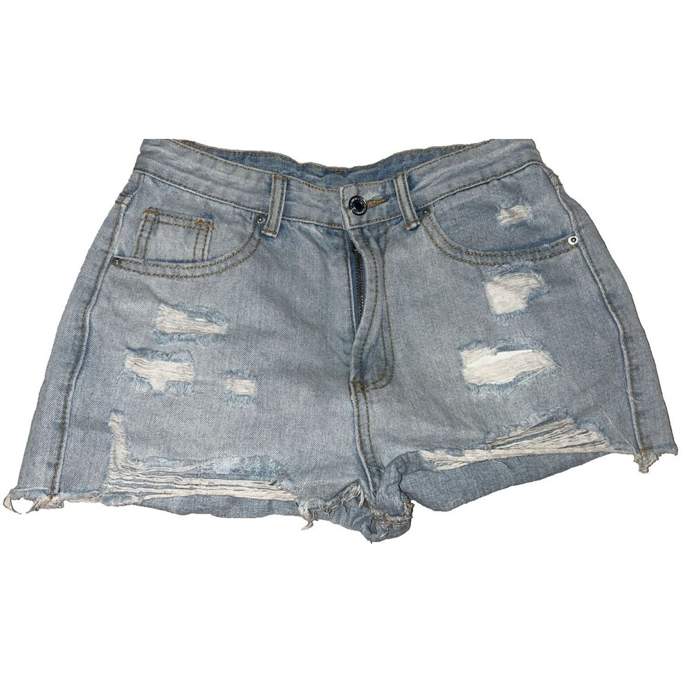 Denim Ripped Jean Shorts